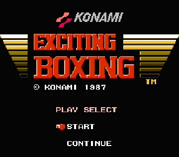 Exciting Boxing (Japan) screen shot title